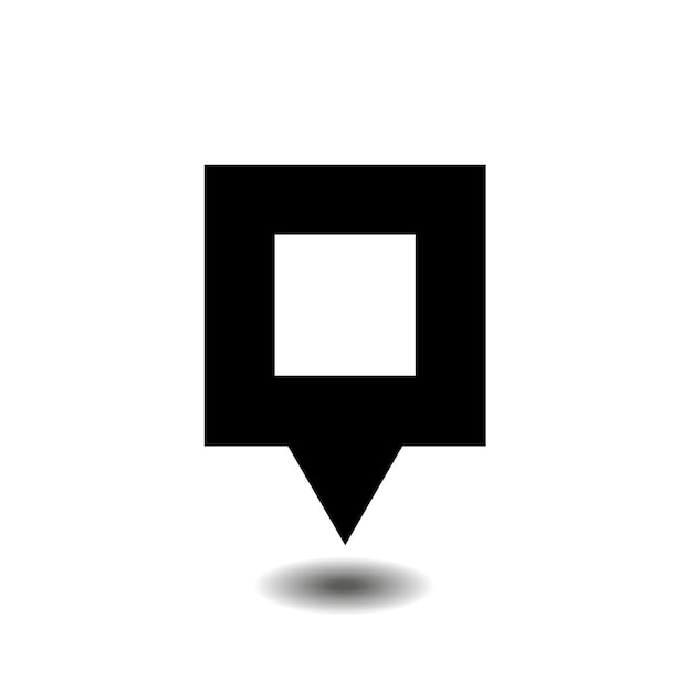 Square Location Icon Symbol