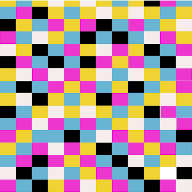 square pattern retro style