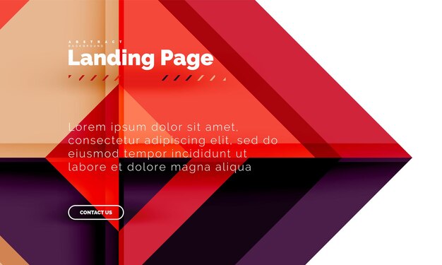 square shape geometric abstract background landing page web design template