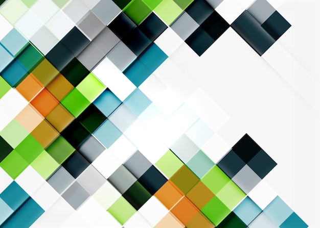 square shape mosaic pattern design universal modern composition