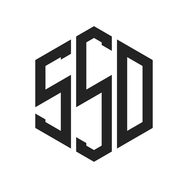 SSD Logo Design Initial Letter SSD Monogram Logo using Hexagon shape