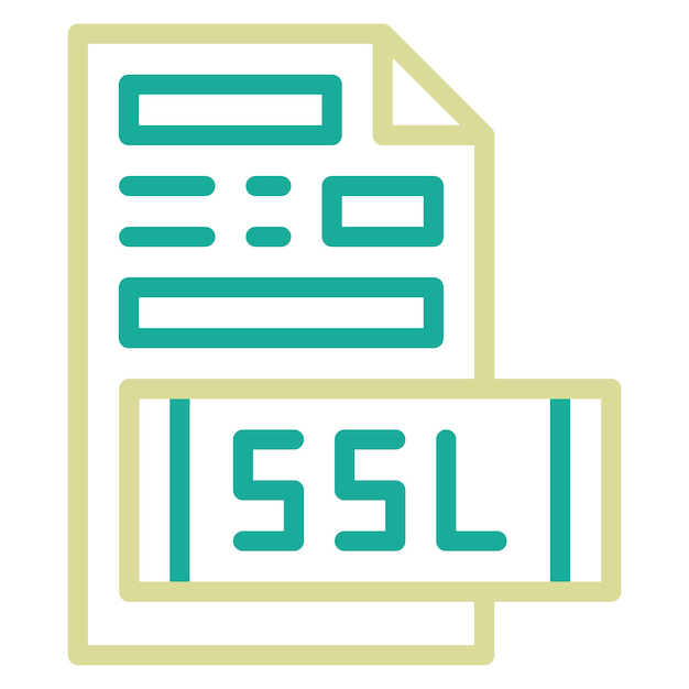 SSL vector icon illustration of Web Hosting iconset