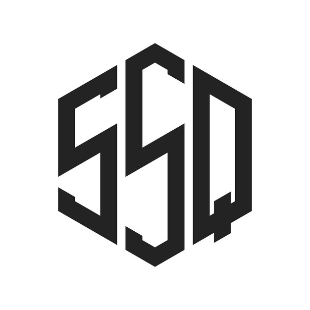 SSQ Logo Design Initial Letter SSQ Monogram Logo using Hexagon shape