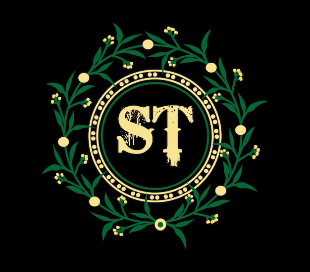 st letter logo design with a circle shape st circle and cube shape logo design st monogram busine