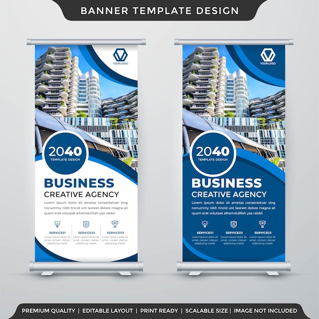 stand banner template design with modern and premium style