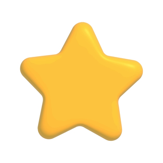 Star and sparkle 3d design cartoon style vector illustration for element vote