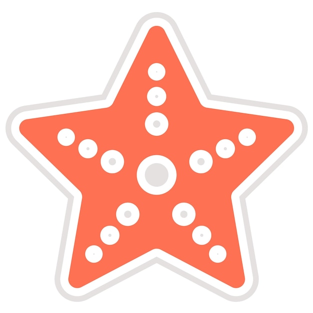 Star fish Vector Icon Design Illustration
