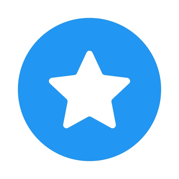 star icon button on circle background star design element