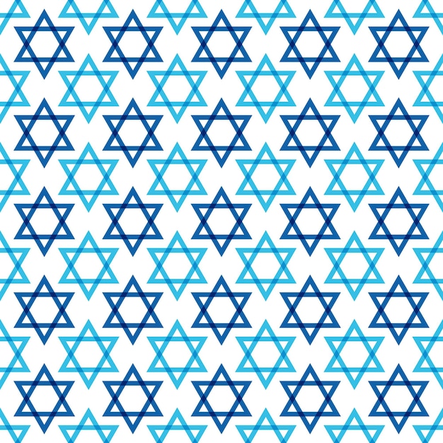 Star of David Jewish religious symbol vector seamless pattern graphic design