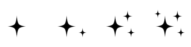 Star vector icon set Star sparkle symbols Stars collection Sparkle vector icons EPS 10