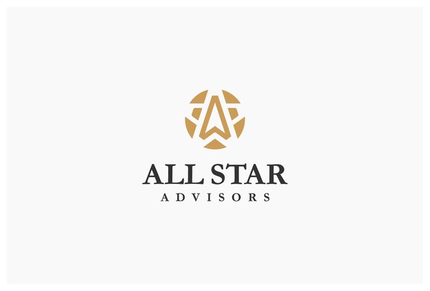 Star with arrow logo design