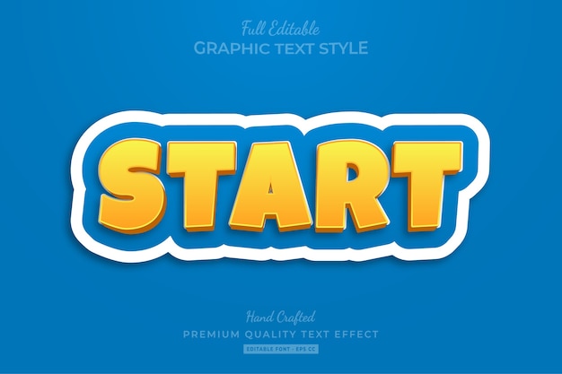 Start Cartoon Editable Text Style Effect