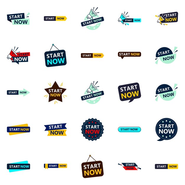 start now 25 eye catching typographic banners for promoting starting
