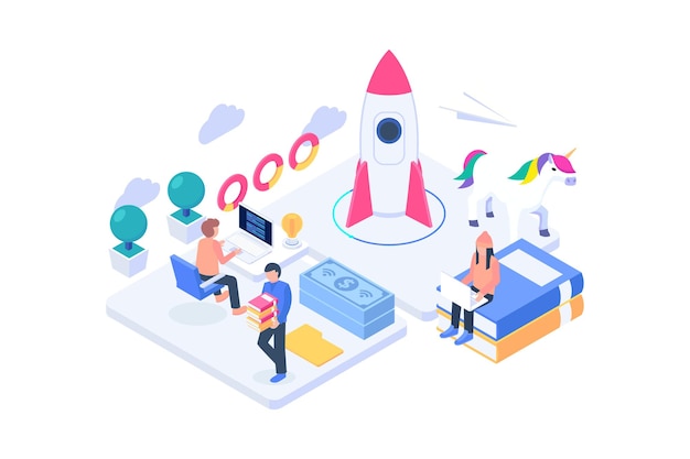 Startup project concept illustration