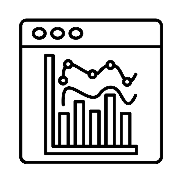 Statistical Graph Line Illustration