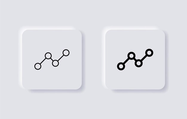 statistikdiagram ikon öka växande grafsymbol anslutningsikoner i neumorphism neumorphic ui