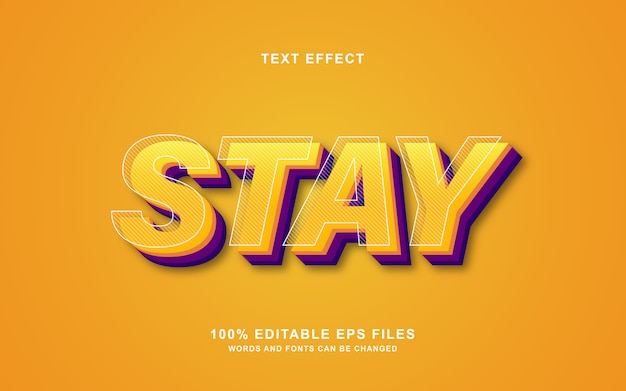 Stay 3d text style effect