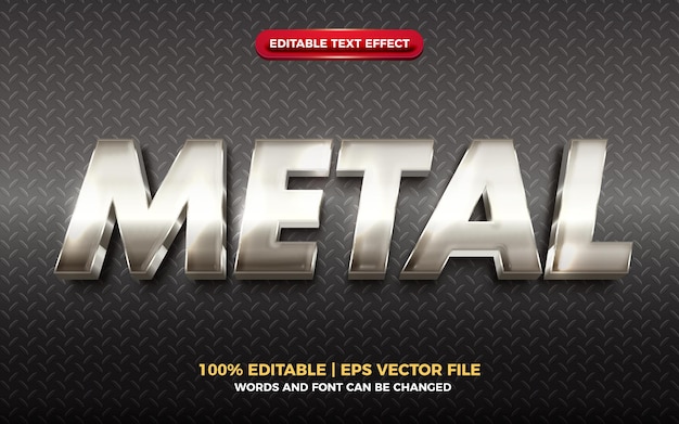 steel metal 3d editable text silver metal modern 3d editable text effecteffect