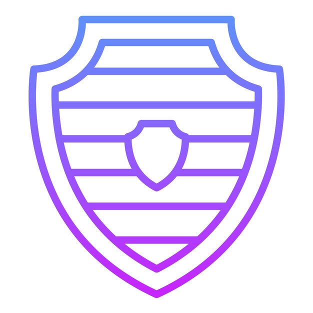 Steel Shield vector icon illustration of Medieval iconset