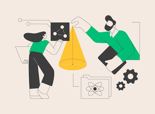 Stem education abstract concept vector illustration