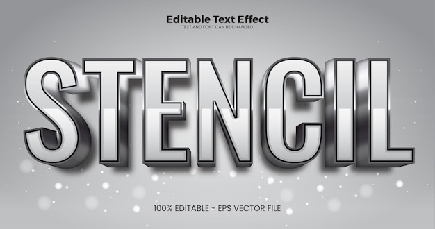 stencil editable text effect in modern trend style