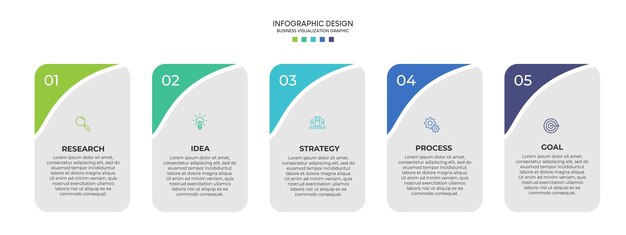 steps business data visualization timeline process infographic template design with icon