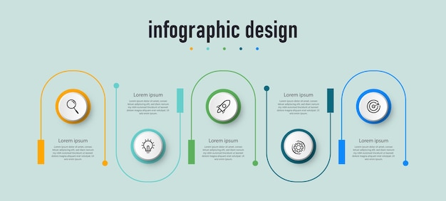 Steps timeline infographics design