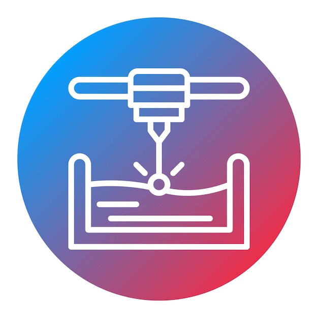 Stereolithography icon vector image Can be used for Additive Maufacturing