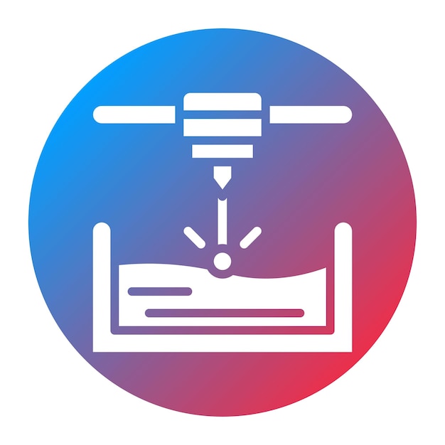 Stereolithography icon vector image Can be used for Additive Maufacturing