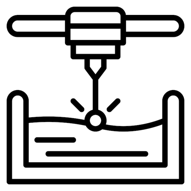 Stereolithography icon vector image Can be used for Additive Maufacturing