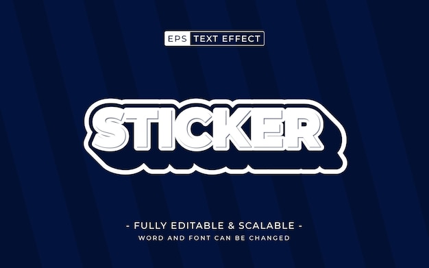 sticker editable text effect Sticker 3d style