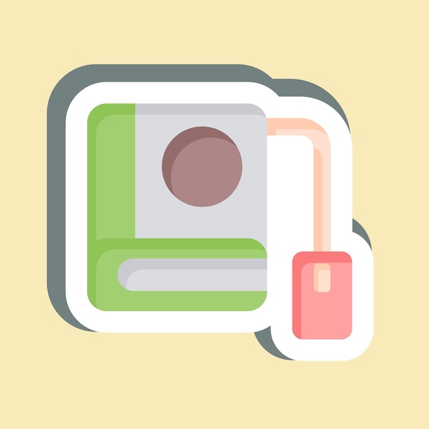 Sticker Online Buy Book related to Learning symbol simple design illustration