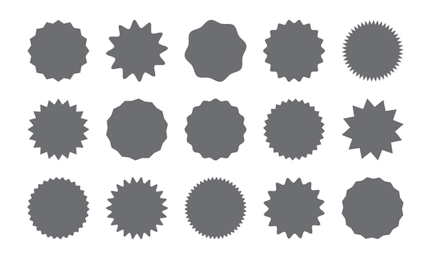 Sticker starburst shape badge star sale round vector icon price sun label tag Badge illustration