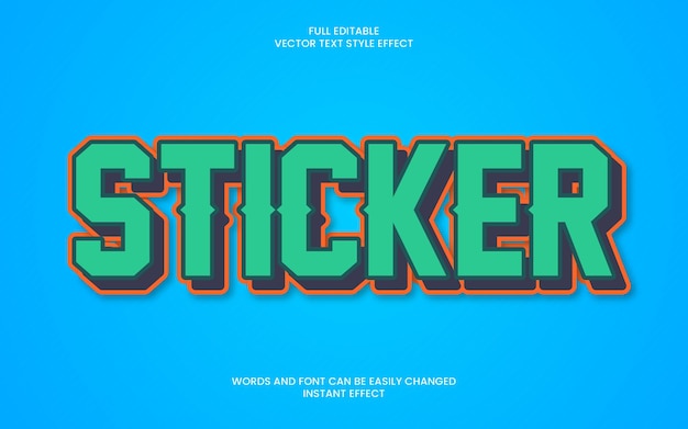 sticker text effect