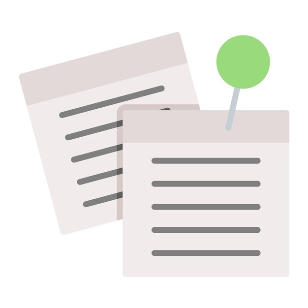 Sticky Notes Flat Illustration