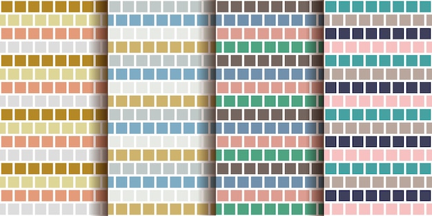 Stilfulde, kurvede linjer, abstrakt, geometrisk grafisk design, wallpaper. Sæt med baggrundsmønstre. Gratis vektor.