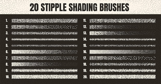stipple scatter brush ink drawing and texturing fading gradient stippling dotwork drawing shading