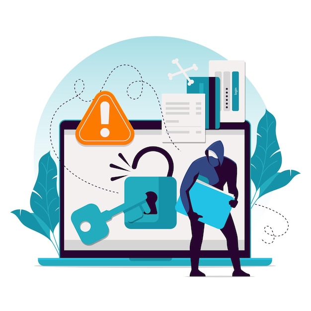 Stjæl data koncept illustration