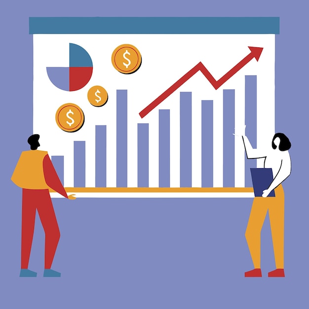 Stock market data concept illustration