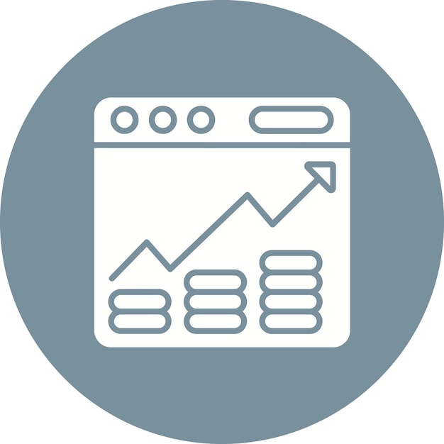 stock market icon vector image can be used for investing