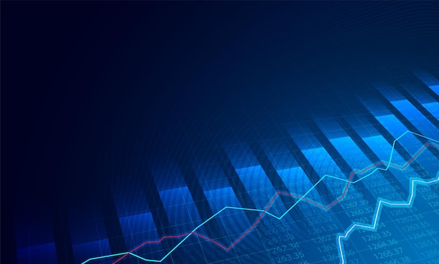 Stock market investment trading graph in graphic concept suitable.