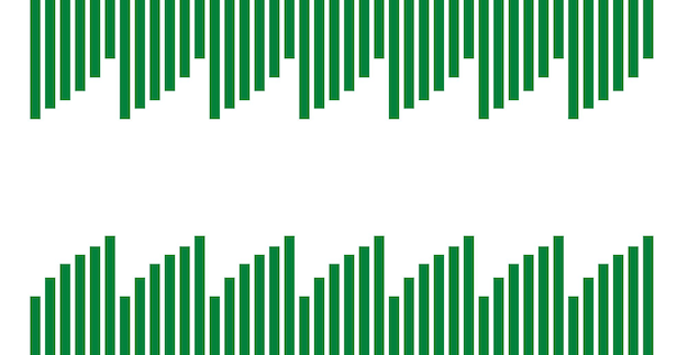 Stock Market Trading Icon On Background Wallpaper Finance Banner Growth Graph Vector