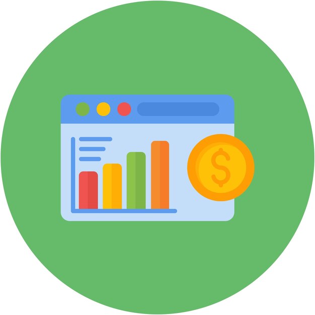 Stock Market Webpage Vector Illustration Style