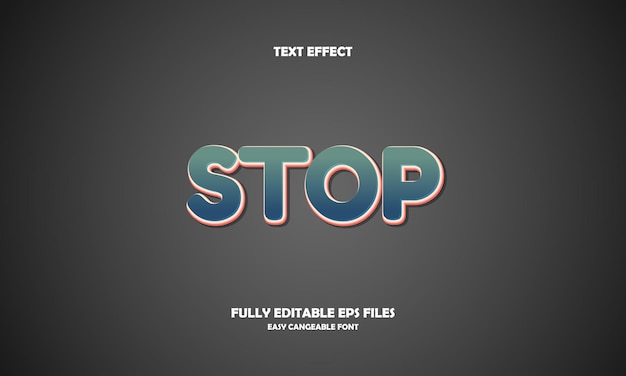 stop text effect