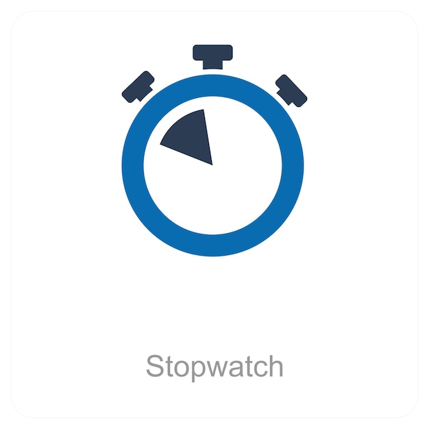 Stopwatch and time icon concept