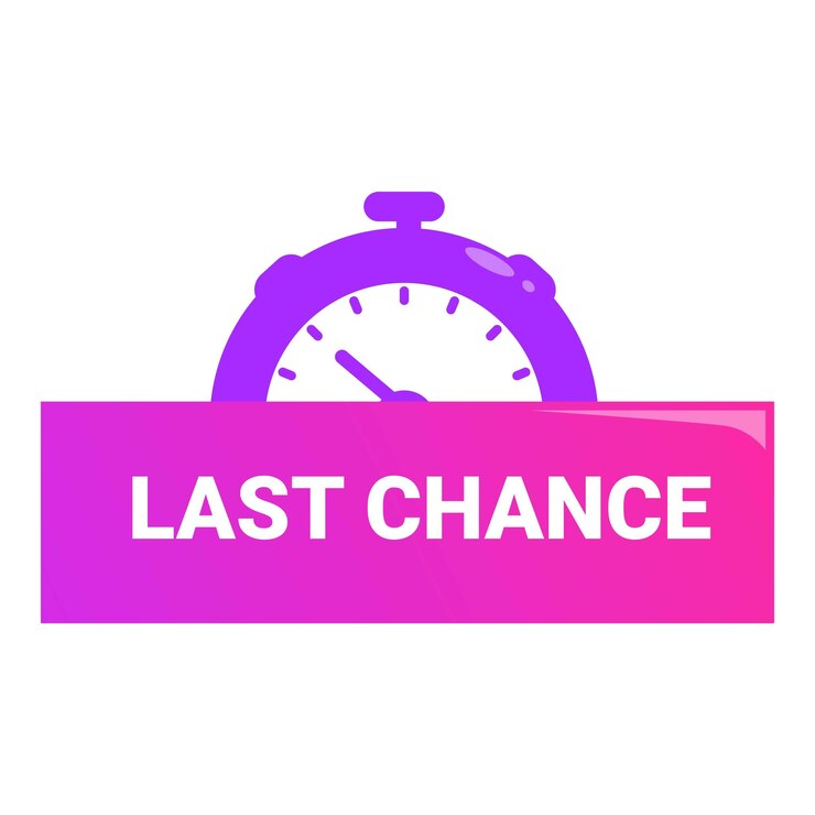 Vektör stopwatch counting down last chance on sale sign
