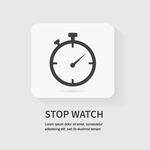 Stopwatch icon Design for apps and websites Vector illustration