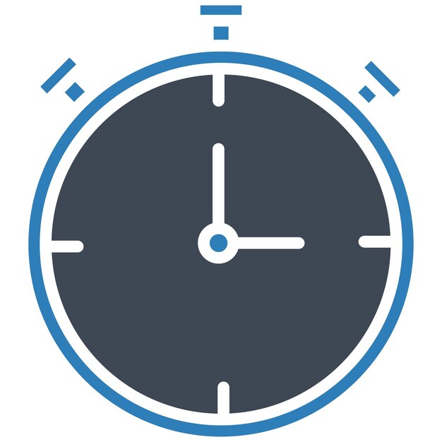 Stopwatch Vector Illustration Style