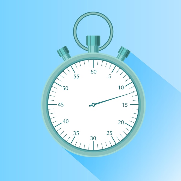 StopwatchFlat icon for web designVector illustration