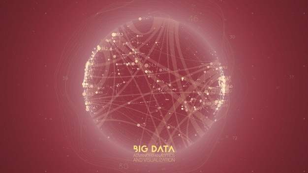 Stor datavisualisering. Information æstetisk design.